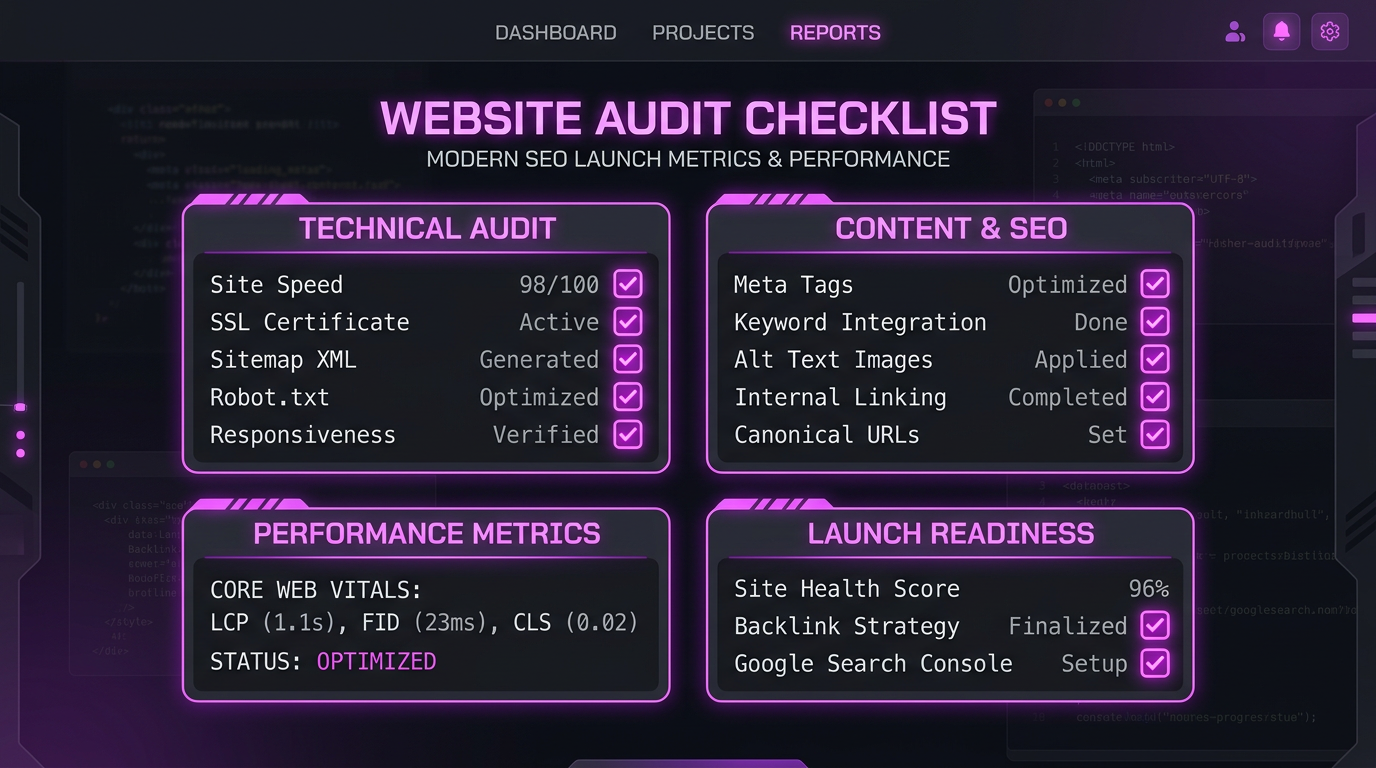 Webhely-Átadás, SEO & Biztonsági Pre-Launch Checklist